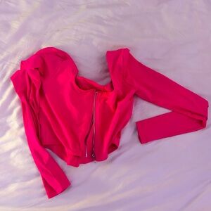 REORIA PINK WIRED LONG SLEEVE TOP
